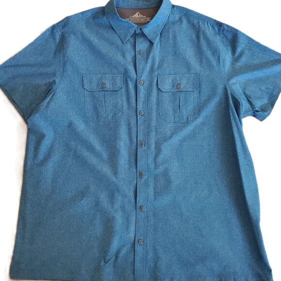 Croft & Barrow Men's Short Sleeve Button-Down Shirt, Size 2XL - Picture 2 of 10